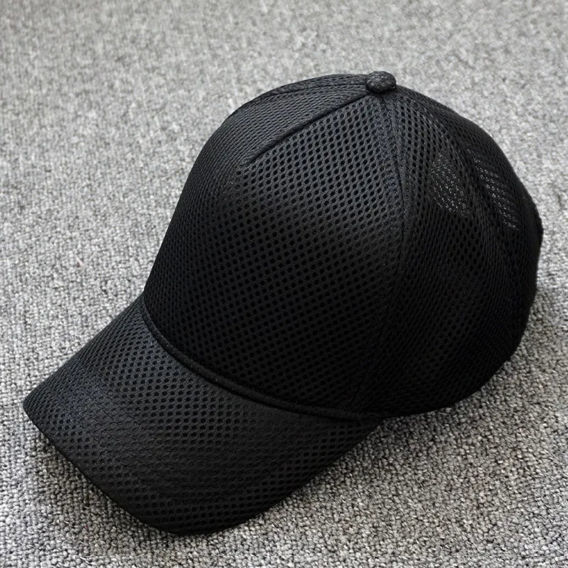 Men's Mesh Baseball Cap Summer Breathable High Crown Sun Hat