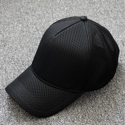 Men's Mesh Baseball Cap Summer Breathable High Crown Sun Hat