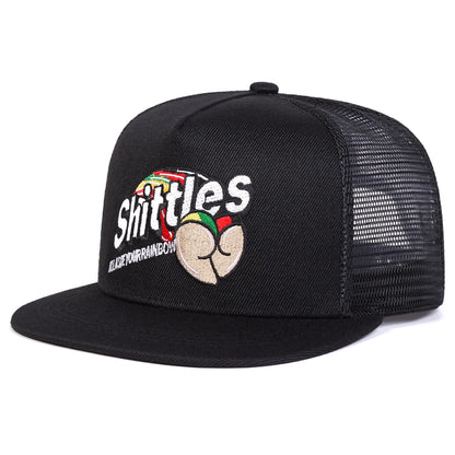 Unisex Shittles Embroidery Hip-hop Net Hats Spring Summer Outdoor Hat Sports Cap