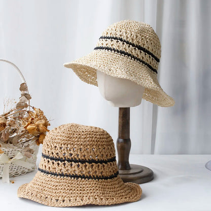 2024 Women Straw Hats Crochet Hat Bucket Hat
