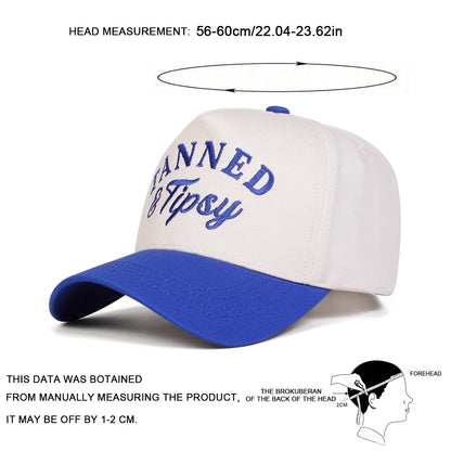 Unisex Tanned Tipsy Letter Embroidery Baseball Caps Spring Autumn