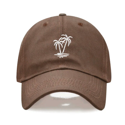Coconut Tree Embroidery Baseball Cap
