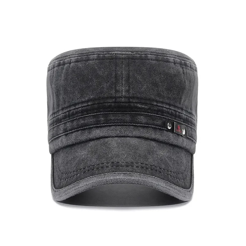 New Washed Hat Made Old Cotton Flat Top Autumn And Winter