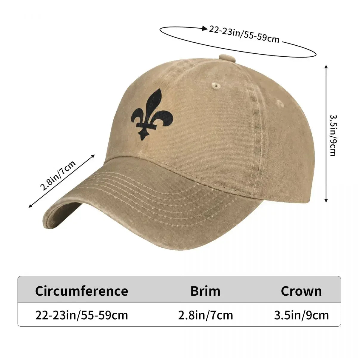 Quebec France Royal Washed Baseball Cap