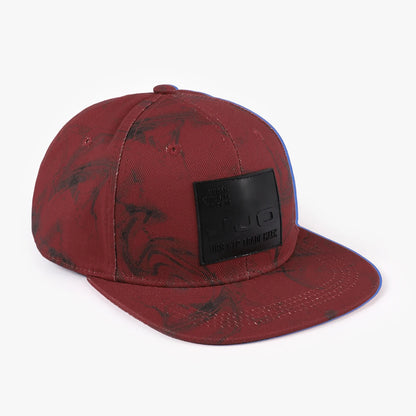 Shading Embroidery Patchwork Hard-Top With Flat Brim
