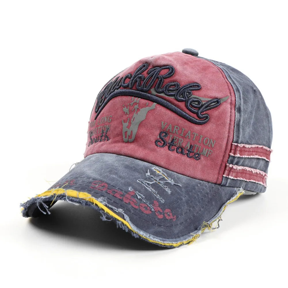 Cow Head Pattern Letter Embroidery Baseball Cap
