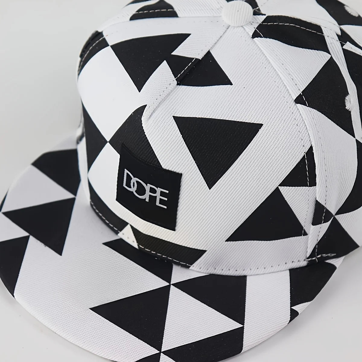 Dope Fabric Triangle Block Print Street Dance Hip-Hop Hat Trend Flat Edge Baseball Hat