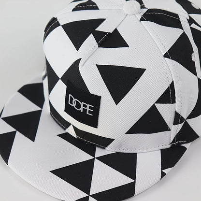 Dope Fabric Triangle Block Print Street Dance Hip-Hop Hat Trend Flat Edge Baseball Hat