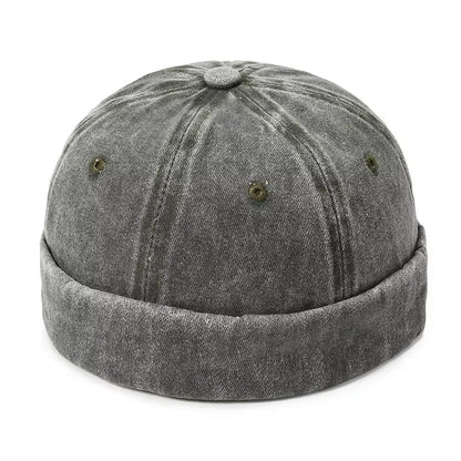 New Women Men Solid Cotton Cap Hat Washed Denim Beanie Hat