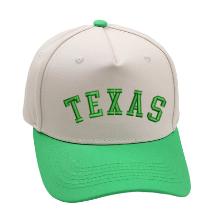 Texas Trucker Hat 3D Embroidery Two Tone Baseball Cap