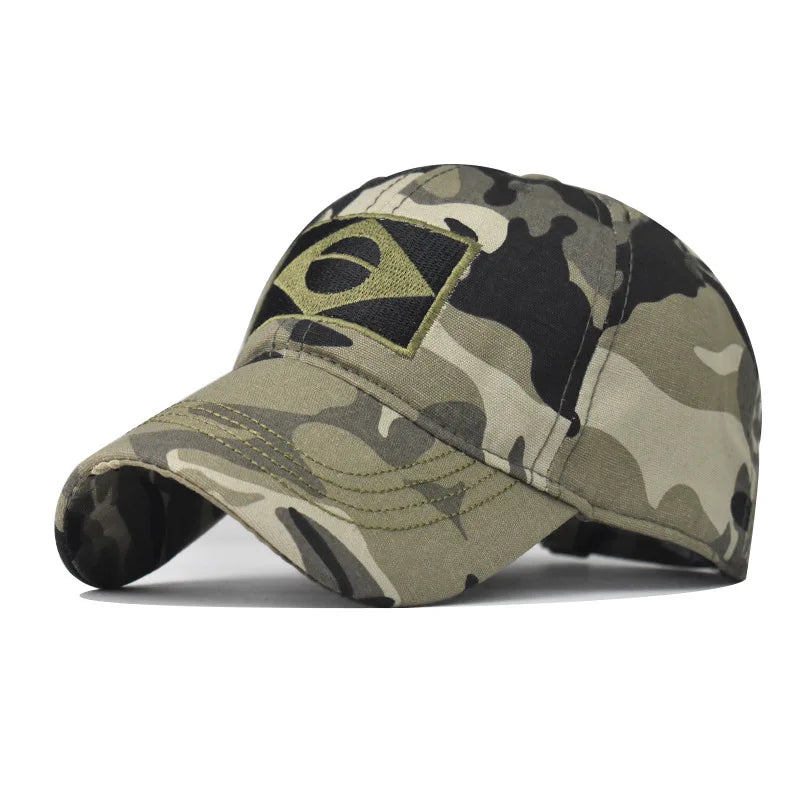 Camo Baseball Cap Men Summer Brazil Flag Sun Protection Snapback Caps Male