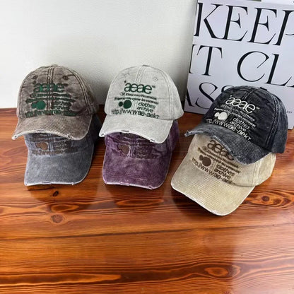 Unisex Retro Street Letters Embroidery Baseball Hats