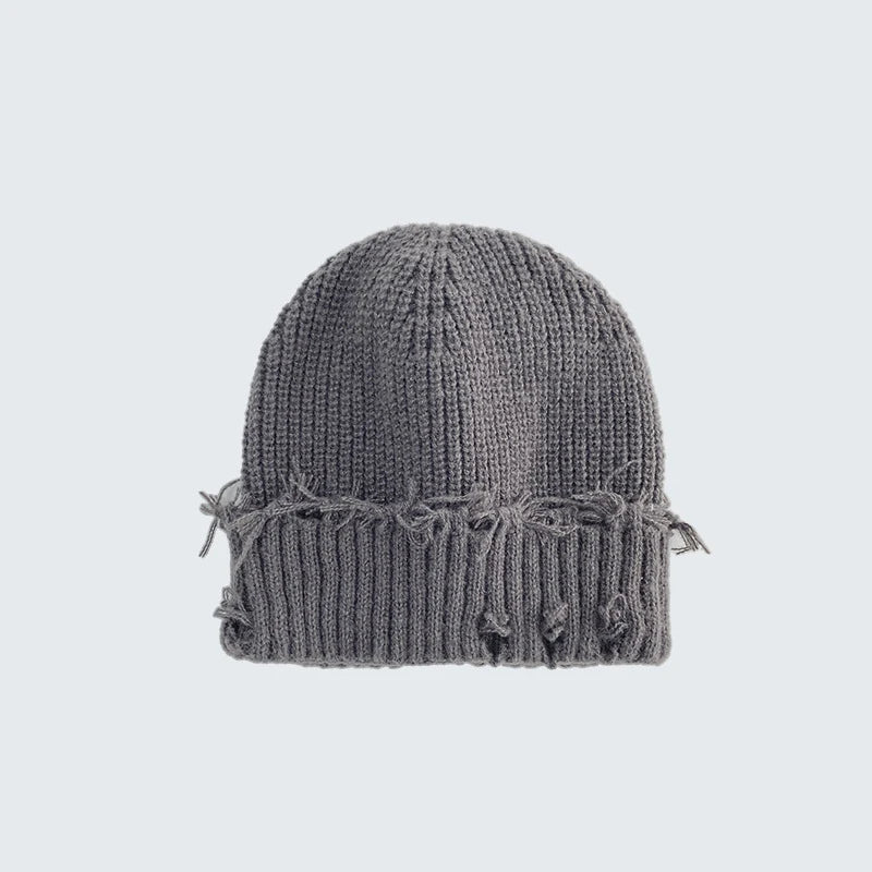 Custom Retro Broken Brim Knitted Hat For Women Men