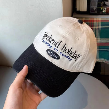 Contrasting Color Baseball Cap For Men Women