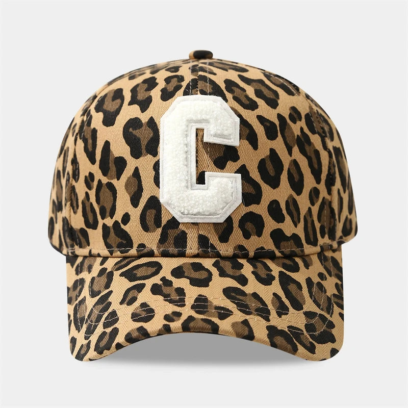 Leopard Print Baseball Caps Unisex Embroidery Spring Autumn