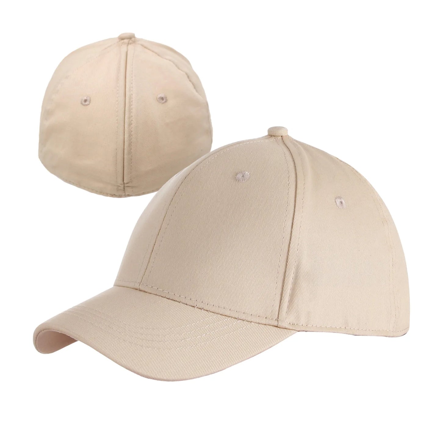 Ponytail Cap Automatic Magnetic Suction Solid Color Adult Baseball Cap Sports Cap