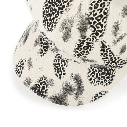 Leopard Print Octagonal Cap Women, Spring Autumn All-Match Beret