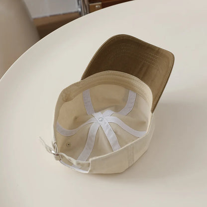 Children's Hat Letter M Washed Cap Korean Style New Sun Hat