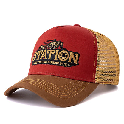 Unisex Mesh Summer Breathable Cap Embroidery Letter Pattern Streetwear Baseball Cap