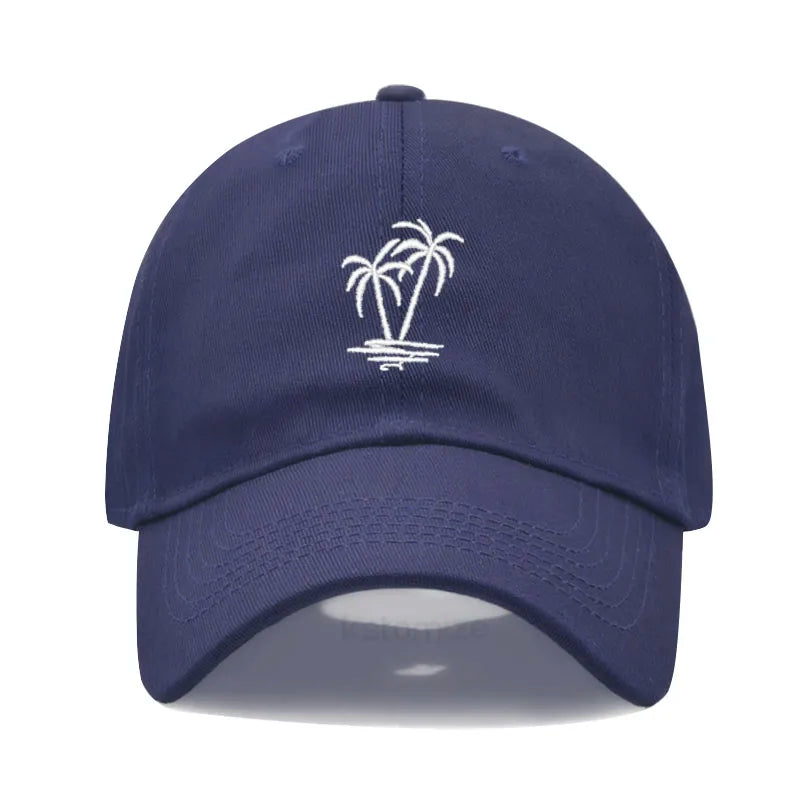 Coconut Tree Embroidery Baseball Cap