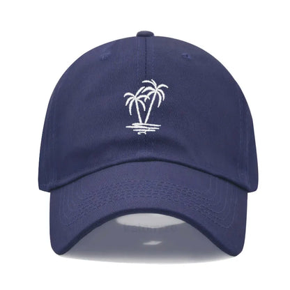 Coconut Tree Embroidery Baseball Cap