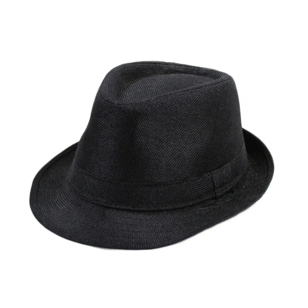 British Linen Men's Jazz Hat Solid Casual Church Beach Hat