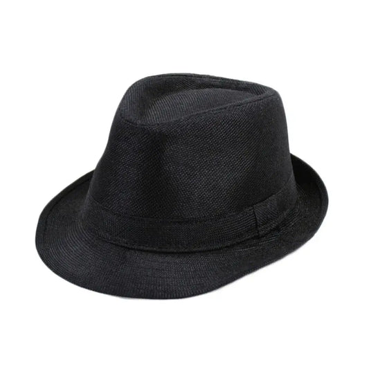 British Linen Men's Jazz Hat Solid Casual Church Beach Hat