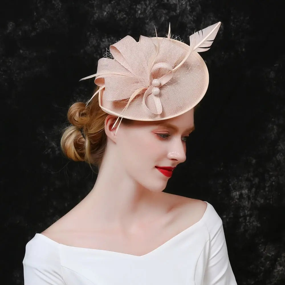 New Flower Feather Tea Party Evening Party Fascinator Hat Mesh Hair Band