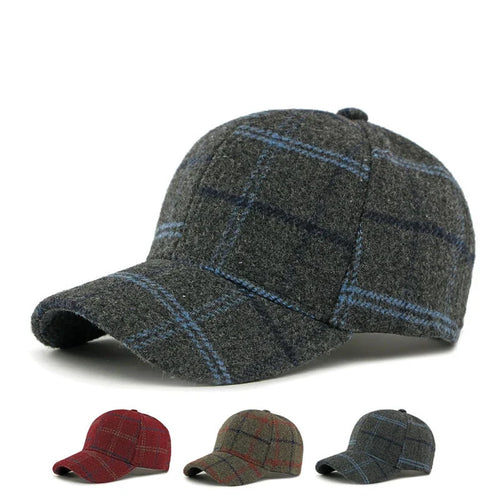 Autumn Winter Polyester Print Warm Casquette Baseball Cap