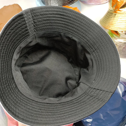 Colorful Shiny Leather Two Sided Fisherman Hat Women's and Men's