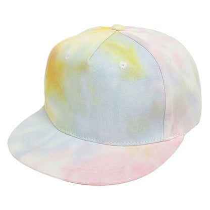 1-5 Years Children Hip-Hop Hats Kids Solid Color Tie-Dye Baseball Caps