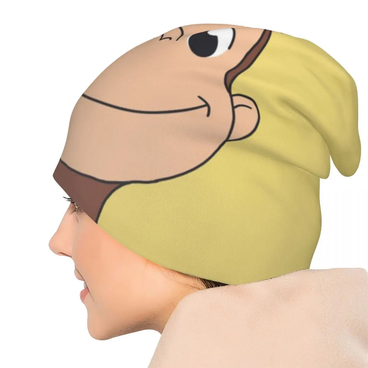 Curious George Brown Monkey Unisex Adult Beanies Caps Knitted Bonnet Hat