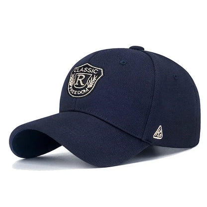 New Fashion Unisex R Letter Gold Thread Embroidery High Quality Baseball Cap