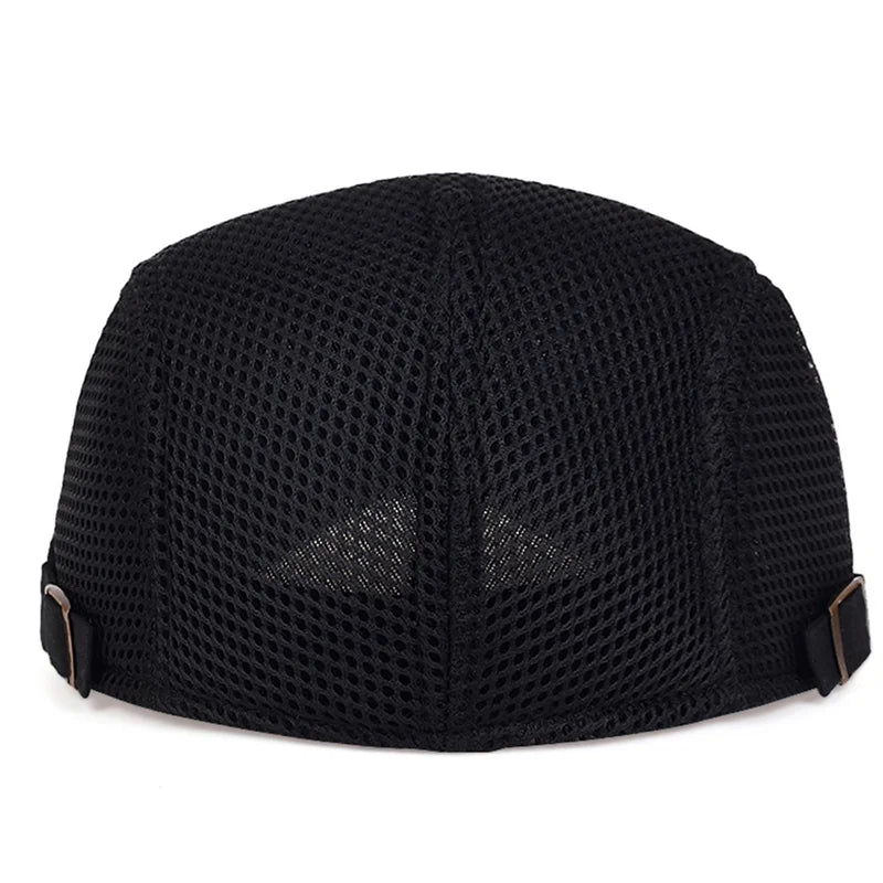 Men Mesh Newsboy Caps British Painters Hats Spring And Summer Ventilate Berets