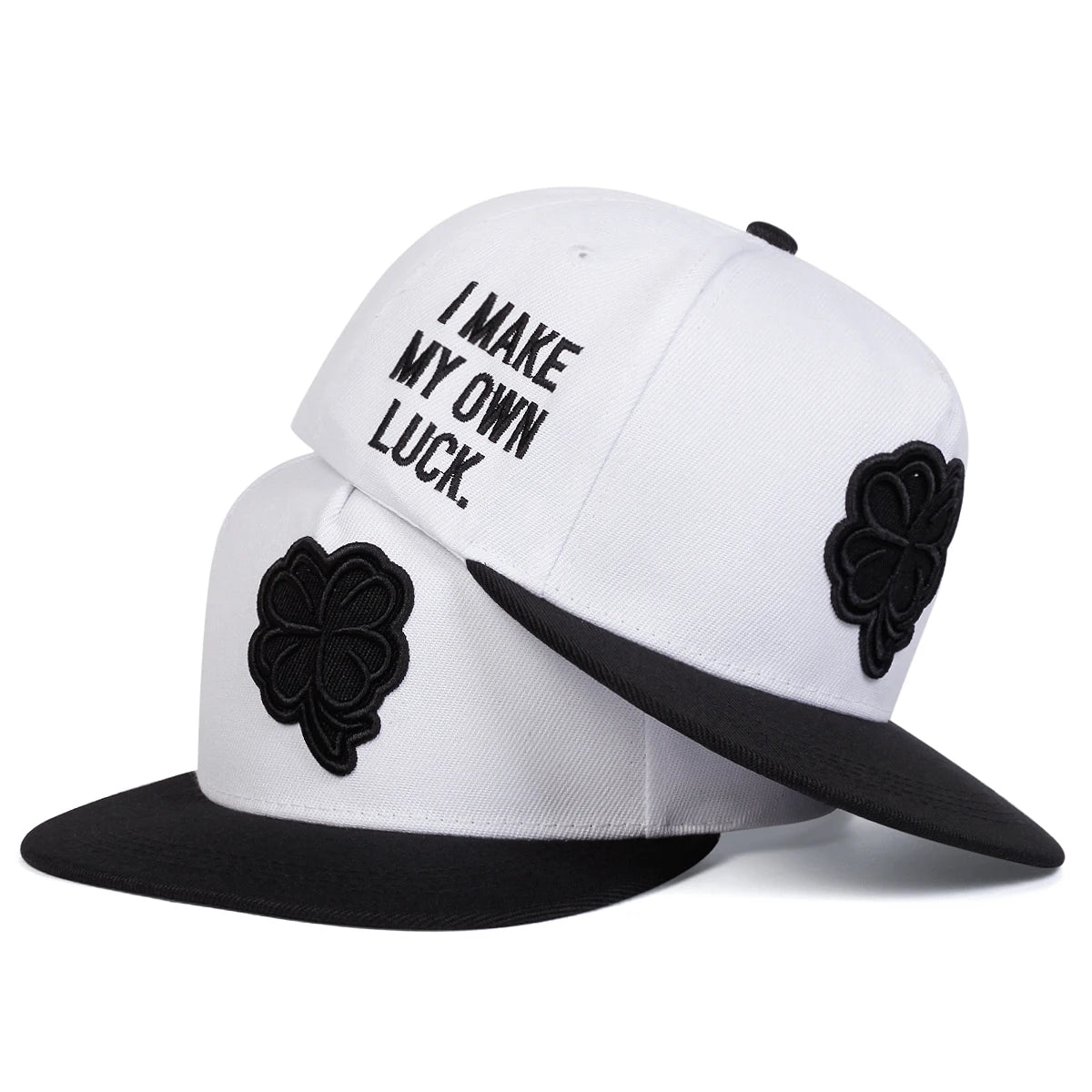 Unisex Four Leaf Clover Embroidery Side Letter Hip-hop Hats Spring Autumn