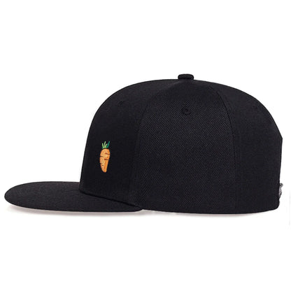Unisex Carrot Embroidery HipHop Hats Fashion Spring Autumn Outdoor Adjustable Casual Baseball Caps Sunscreen Hat