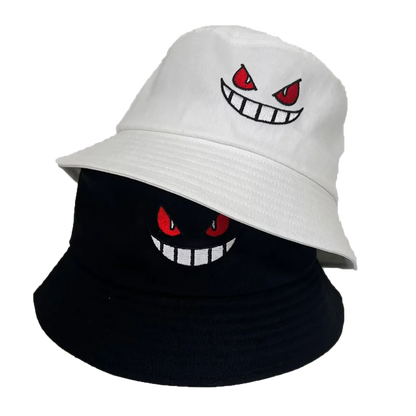 Unisex Light Board Solid Color Big Eyes Embroideried Hats Fishermen Caps
