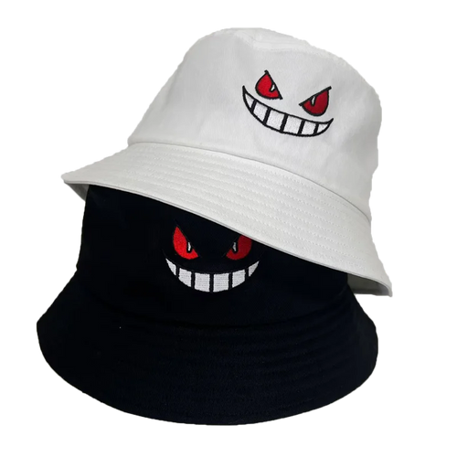 Unisex Light Board Solid Color Big Eyes Embroideried Hats Fishermen Caps