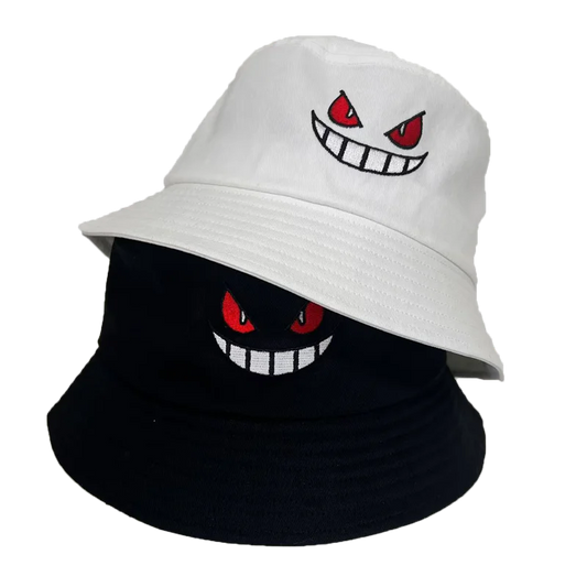 Unisex Light Board Solid Color Big Eyes Embroideried Hats Fishermen Caps