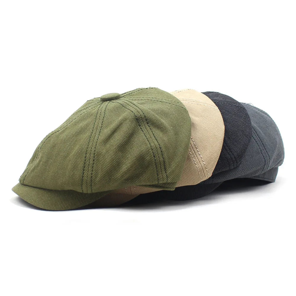 Cotton Casual Newsboys Hat For Men Women
