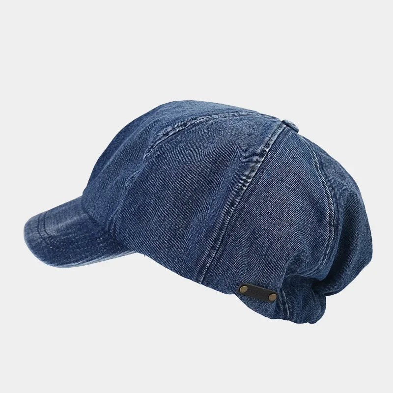 Spring And Autumn Cotton Solid Octagonal Hats