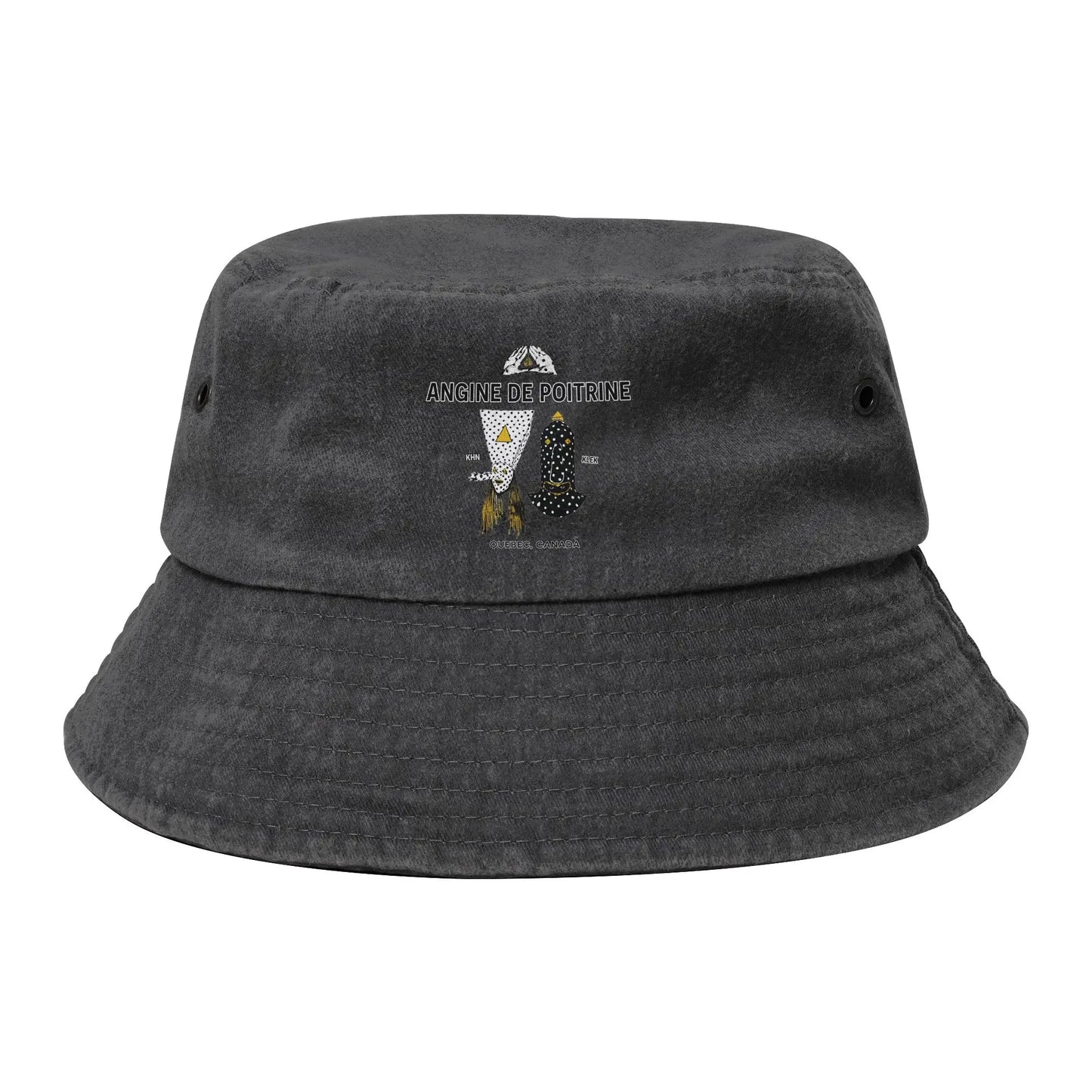 Street Angine De Poitrine Wearing Faces Band Bucket Hat