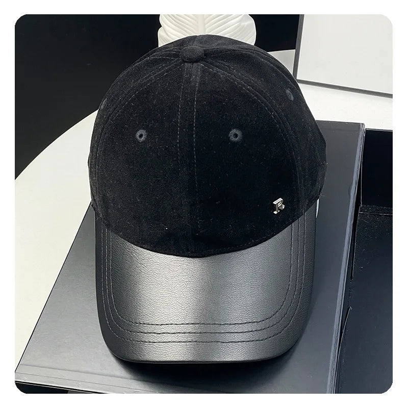 Autumn Winter New Korean And Japanese Style Suede Baseball Cap
