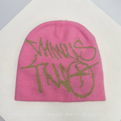 New Men Women American Street Jacquard Letters Knitted Hats