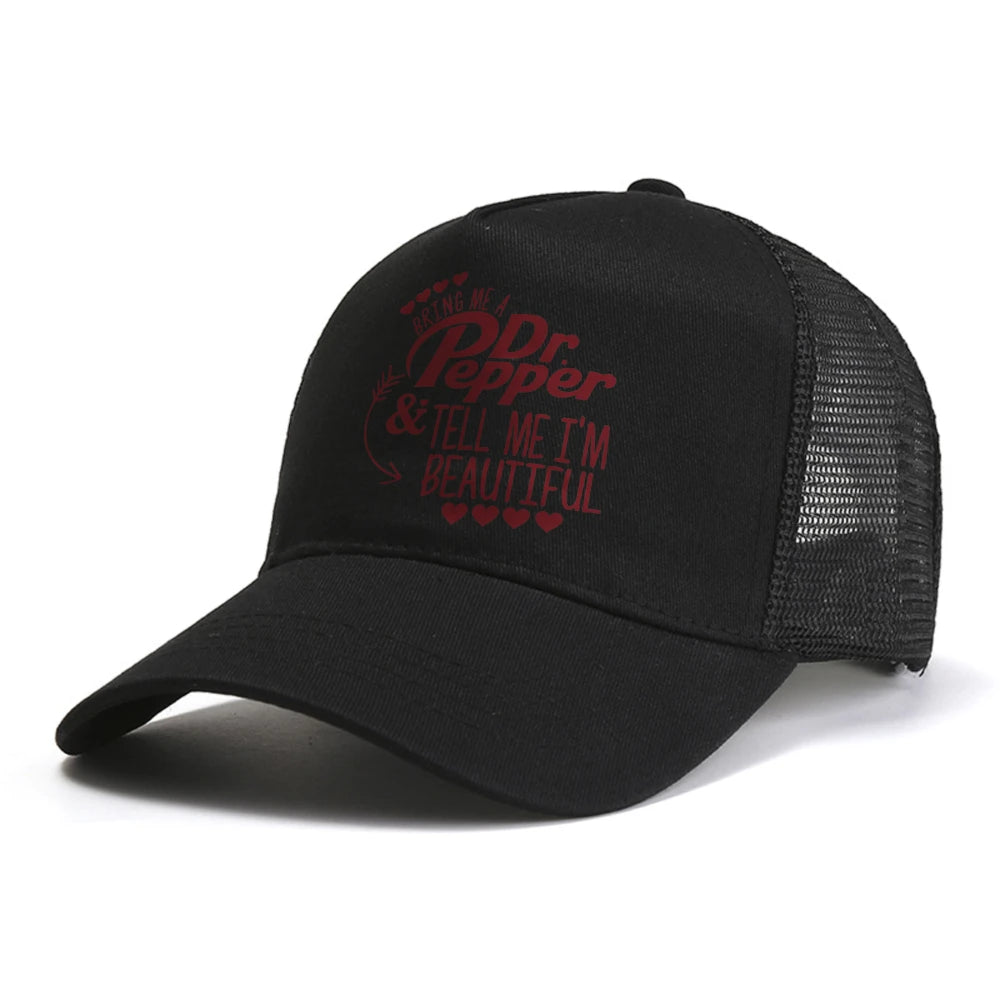 Dr Pepper Slogan Casual Baseball Cap Women's