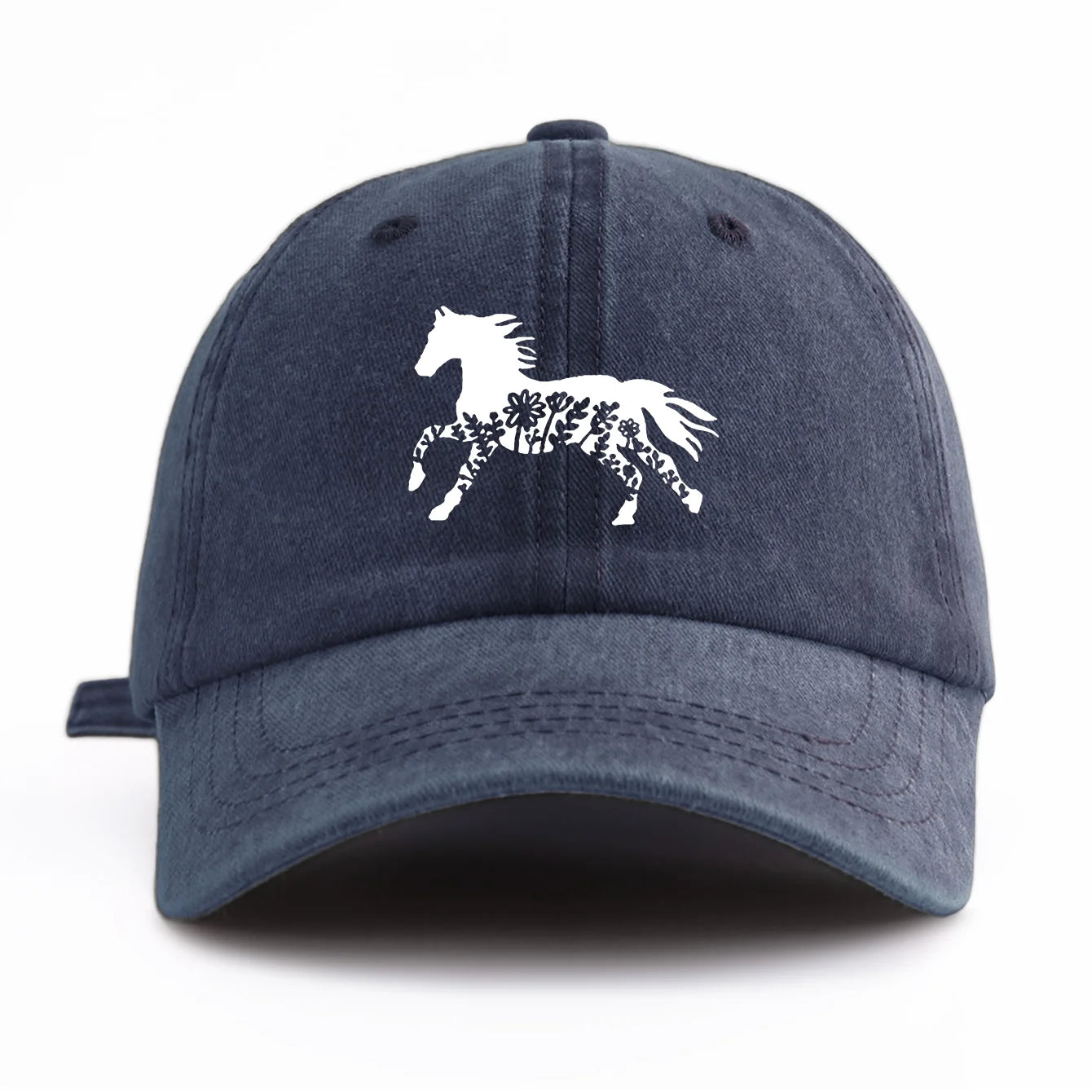 2026 Printing Horse Print Washed Baseball Cap