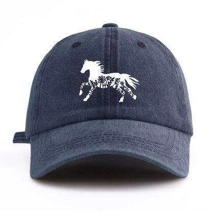 2026 Printing Horse Print Washed Baseball Cap
