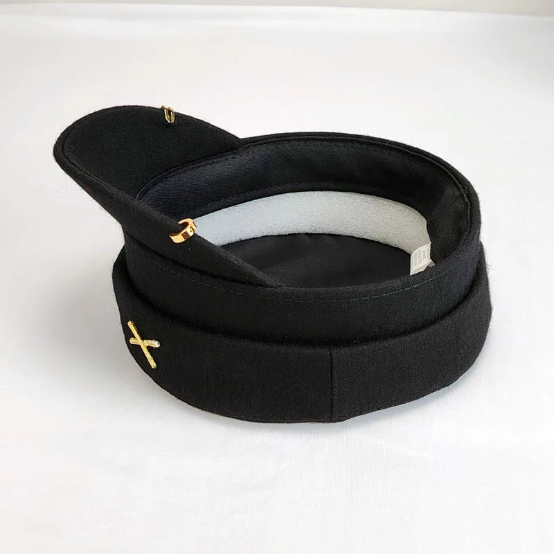 Designer Brand Earring Woolen Newsboy Caps