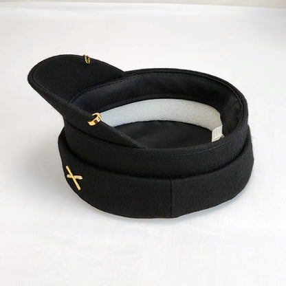 Designer Brand Earring Woolen Newsboy Caps