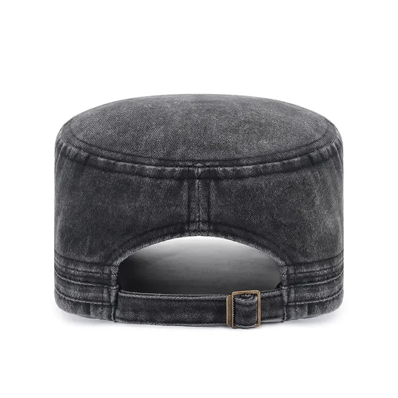 New Washed Hat Made Old Cotton Flat Top Autumn And Winter